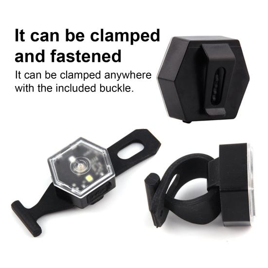 Multifunkční výstražné světlo Mini Vodotěsné Cyklistické Zadní Světlo Přenosné Lehké Venkovní Noční Běh Helma Batoh Držák LED Světlo