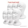 Foam Mannequin Wig Stand for Hair Styling and Trimming
