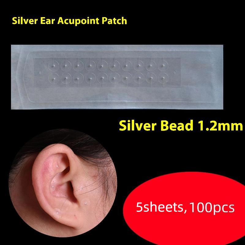 100 шт. Ушная бусина-пластырь Аурикулотерапия Дышащая Акупрессура Ушной прессующий бусина-пластырь Наклейка Акупрессурный бусина-пластырь