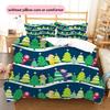 Teletubbies Pattern Bedding Quilt Set  Home Decoration  Gift (1 * duvet cover + 2 * pillowcase  without core)