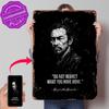 Miyamoto Musashi Reue Zitate Kunst Metallposter Benutzerdefinierte Wandkunst Retro Vintage Blechschilder zur Dekoration Schlafzimmer Haus