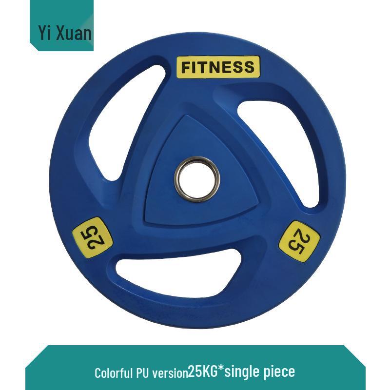 

Кольорові ПУ диски для штанги з гумовим покриттям та ручками для важкої атлетики та змагань