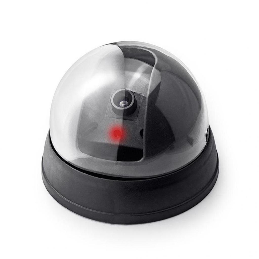 Red LED Sensor Light Up Fake Dummy Dome Surveillance Monitor Security Camera