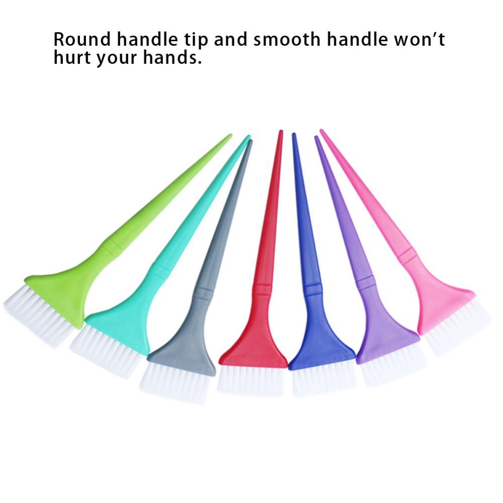 7PCS Long Handle Hair Dyeing Brush Set Soft Brush Hair Dye Brush Hair Coloring Brush Salon Use