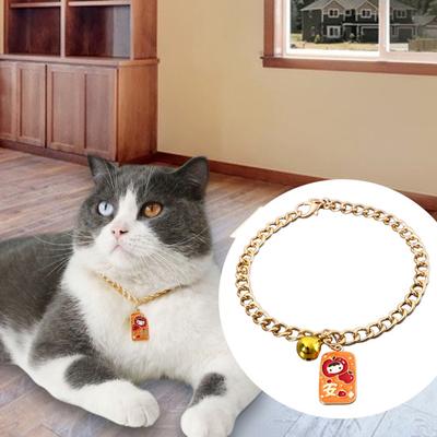Ausgezeichnetes allergiefreies Katzenhalsband aus Kunstharz mit Cartoon-Anhänger im Haustier-Halsketten-Stil, Geburtstagsgeschenk