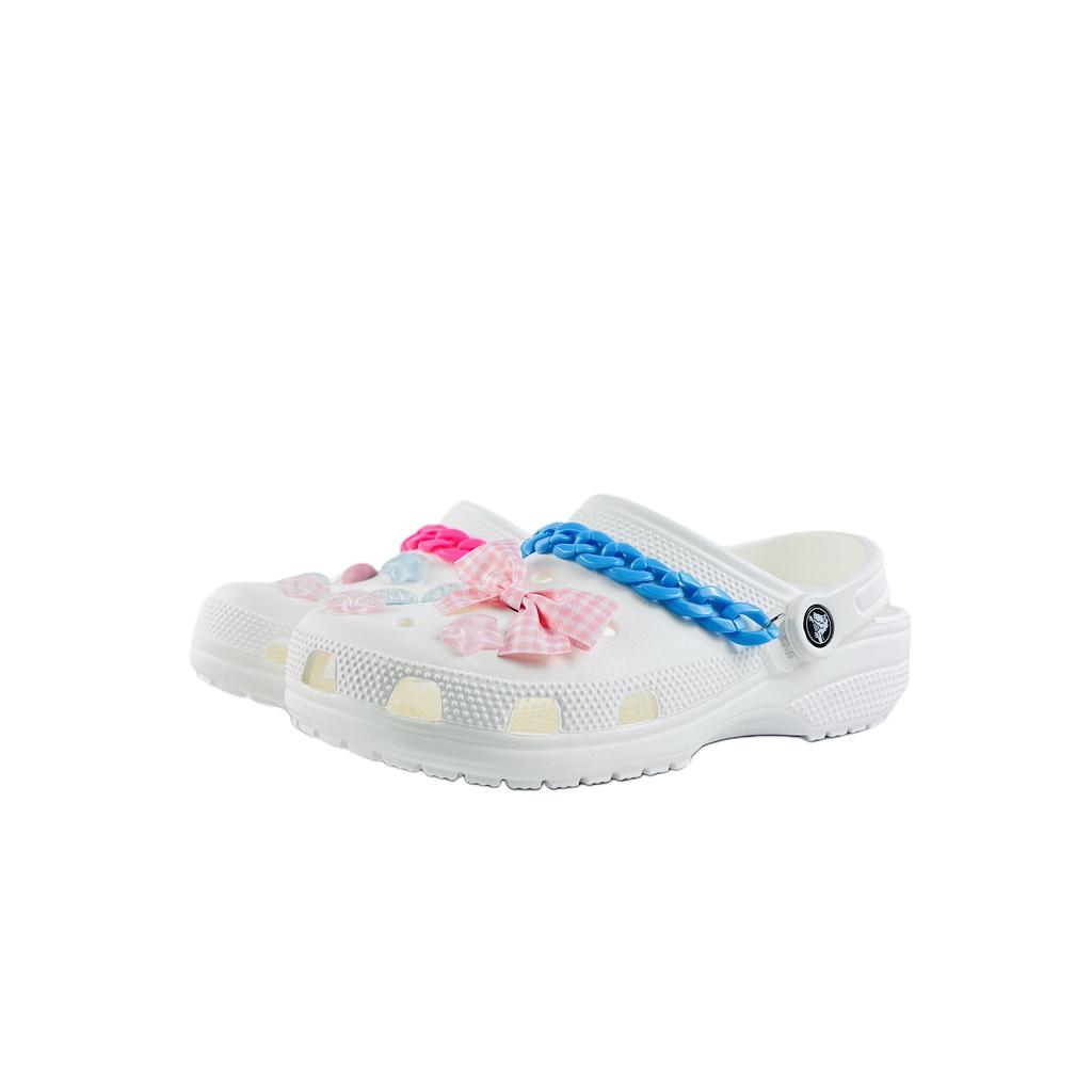 Crocs Classic clog EVA Blue Pink Dream Casual Versatile Fashion Trend Hole Shoes Unisex White