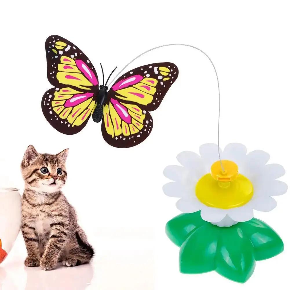 1PCS Electric Butterfly Birds Cat Toy Shake Rotating Flying Automatic Humming Bird Intelligence Training Funny Pet Toys