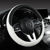 Perforovaný kryt na volant z Nappa kůže, teplý v zimě a chladivý v létě, univerzální 15 palců, protiskluzový, bez zápachu