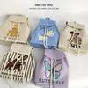 Women's Korean-Style Cartoon Animal Knitted Backpack - Versatile, Large Capacity, Portable Bucket Bag