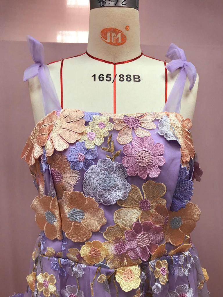 2025 Women's Fashion Floral Embroidered Sexy Suspender Dress