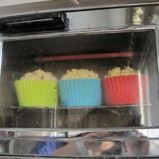 Puntos wiederverwendbare Silikon 12Pcs Kuchen Liner Muffin Schokolade Cupcake Formen Backformen Tasse