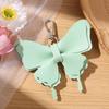 Double-Layer Wing Butterfly Leather Keychain 1Pcs Handcrafted Pendant Durable Keyring for Car Key Bag BFF Small Gift for Women