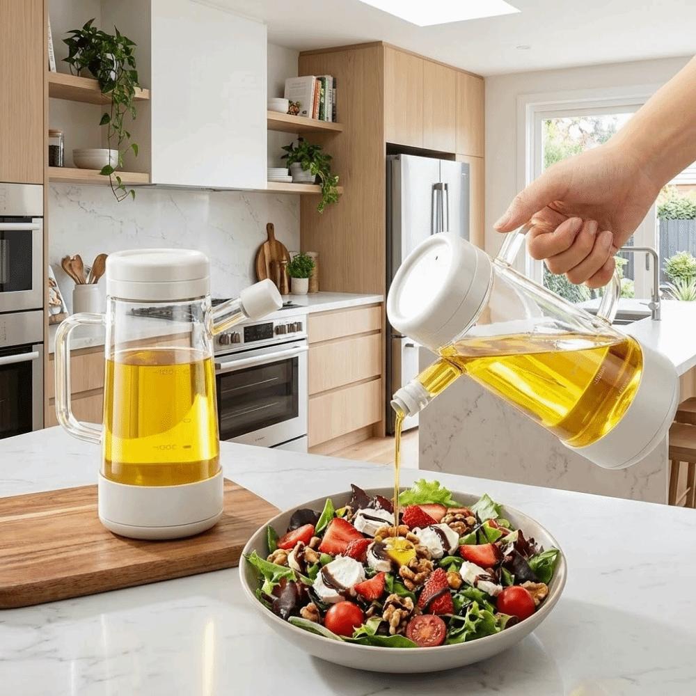 700 ML Gravity Oil Bottle Large Capacity Olive Oil Dispenser Food Grade Soy Sauce Pot  Restaurant