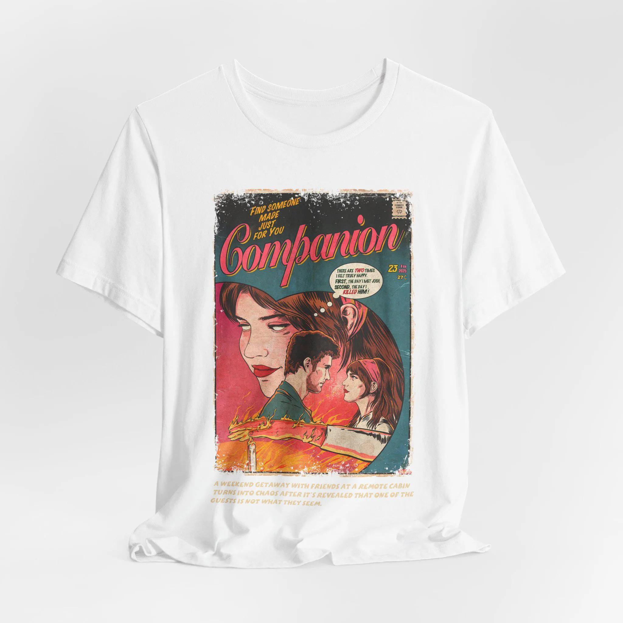 

Aesthetic Companion Movie Tshirt Retro Horror Movie Street Fashion Tshirt with Printed Patterns Fan Gift S