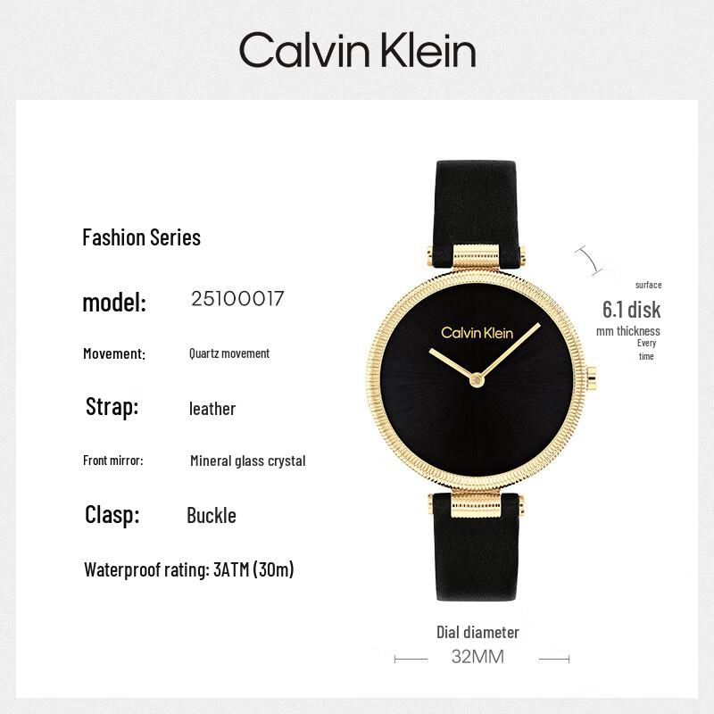 Минималистичные женские кварцевые часы Calvin Klein