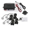 Hippcron 4 Sensors Buzzer 22mm Car Parking Sensor Kit Reverse Backup Radar Sound Alert Indicator Probe System 12V Black White