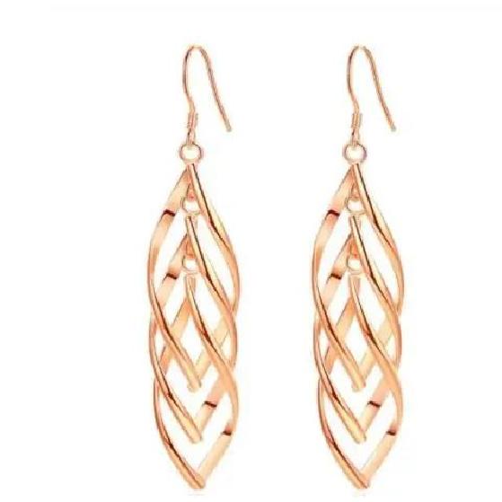 Classic Silver Needle Drop Earrings For Women Silver Long Tassel Multi-layer Twisted Wave Earrings Oorbellen Brincos Pendientes