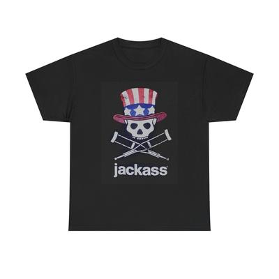 Maglietta Grafica Jackass Serie TV Retrò Commedia Unisex Cotone Pesante
