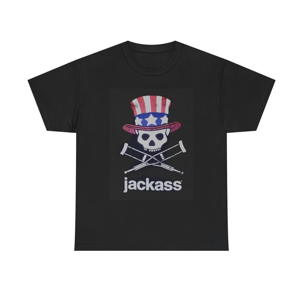 Jackass Graphic T Shirt Retro Tv Series Comedy Unisex Heavy Cotton Tee