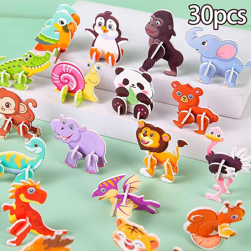 30 ks Mini kreslená zvířátka kutilské papírové skládanky Hračky pro děti Narozeninová oslava Odměny do školky Pinata Filler