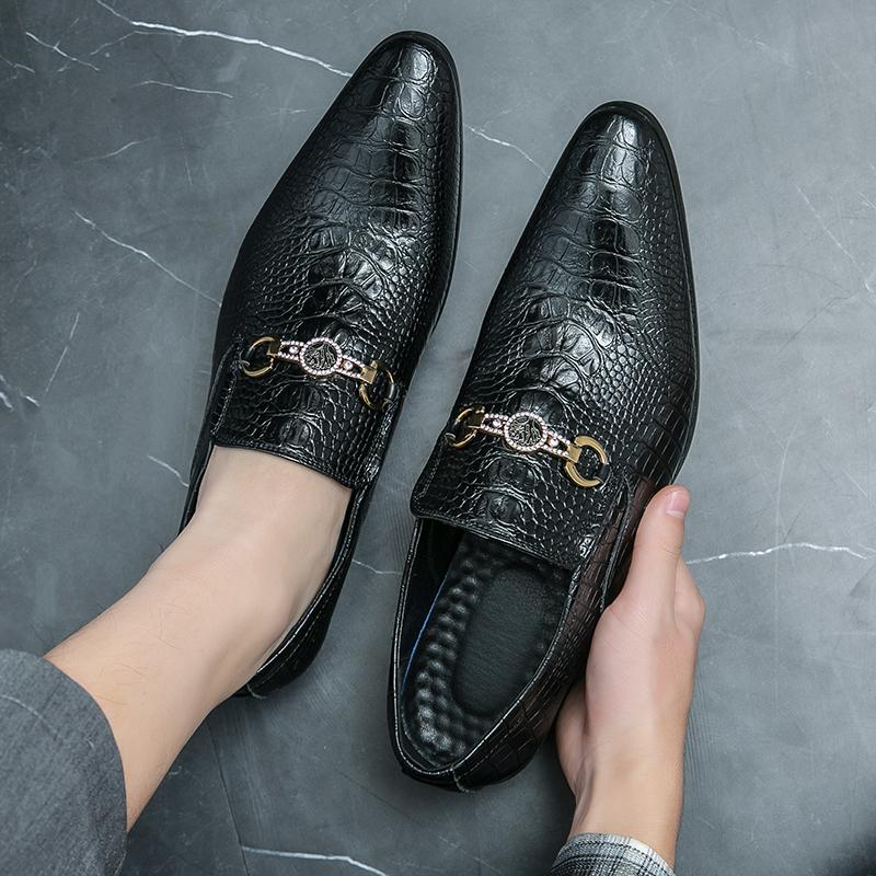 New Men Formal Shoes Brown Business Slip-On Round Toe Loafers Spring Autumn Man Shoes Size 38-48 Free Shipping Zapatos Hombre