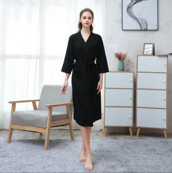 Japanese Style Thin Yukata Pajamas for Spring & Summer - Unisex Plus Size Bathrobe for Women & Men, 200 Jin Beauty Salon, Autumn Pajamas.
