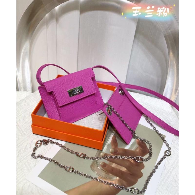 Women's short palm pattern cowhide shoulder crossbody simple new change bag fanny pack wallet card bag integrated bag