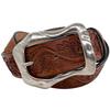 WING LEATHER Tochigi Leather Belt Men's Genuine Leather Business Casual Horseshoe Buckle Made In Japan Cowhide Embossed 35mm W056 M Dark