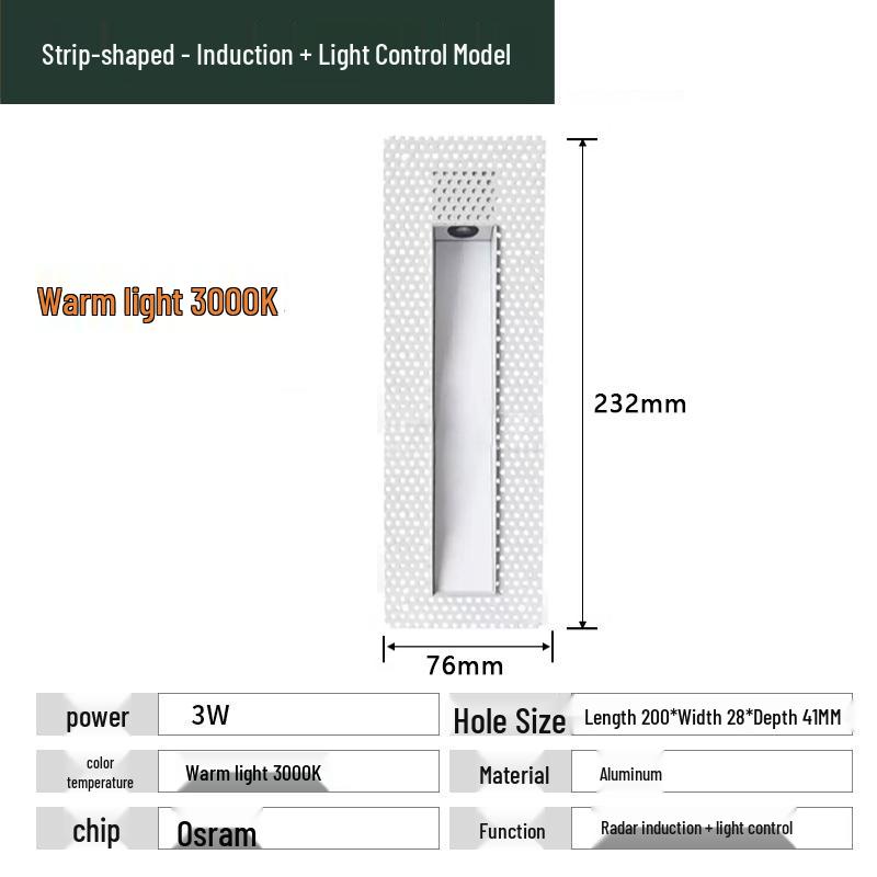 Recessed Frameless LED Stair and Corridor Light
