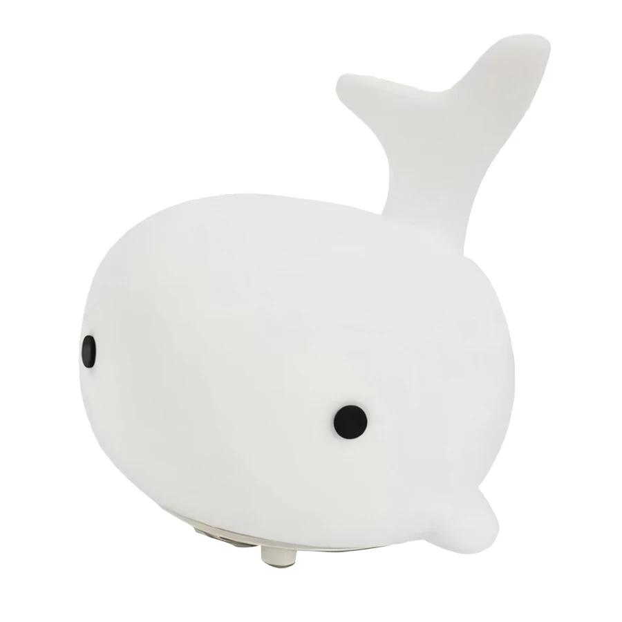 Night Light Cute Animals Panda Rabbit Whales Silicone Lamp Rechargeable Bedside Sleep Warm Soft Light For Kids Birthday Gift