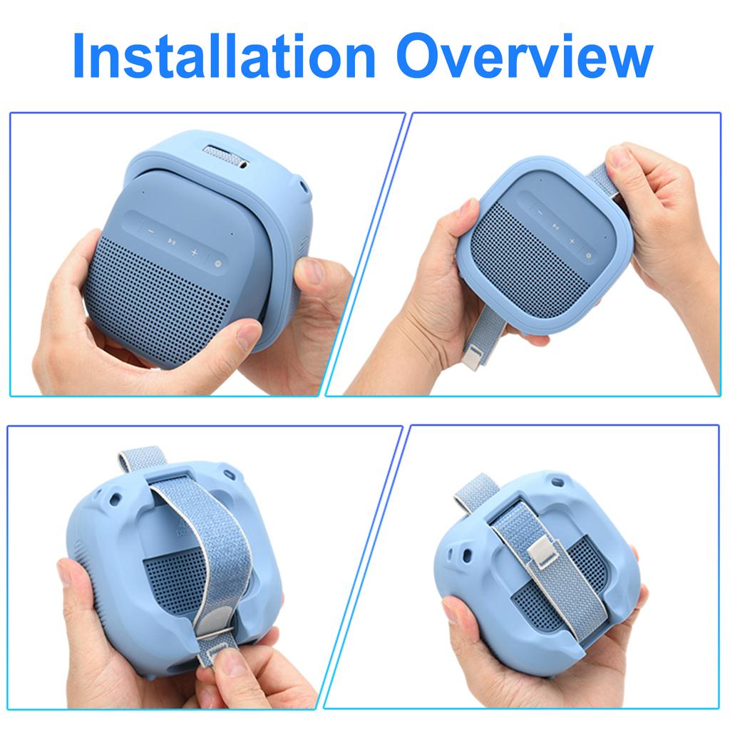 Silicone Case Sleeve for Bose SoundLink Micro 2nd Gen Anti-drop Protective Shell Travel Carrying Case Not Included Speaker