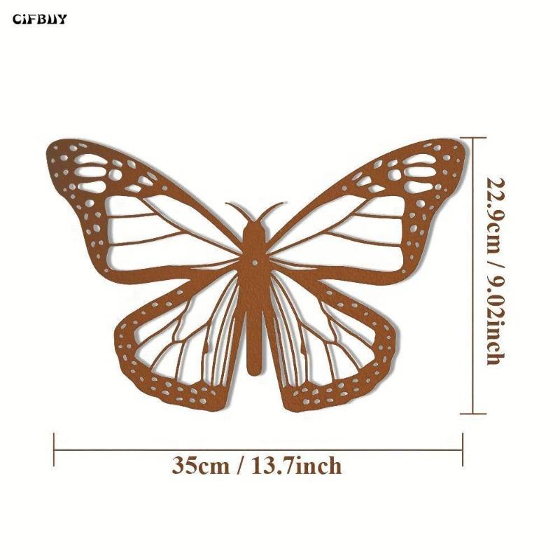 Metal Butterfly Wall Decor Anticorrosion Panel for Home Garden