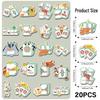 20-Piece Set: Chinese Style Magnetic Mahjong Stickers for Home Decor and Organization