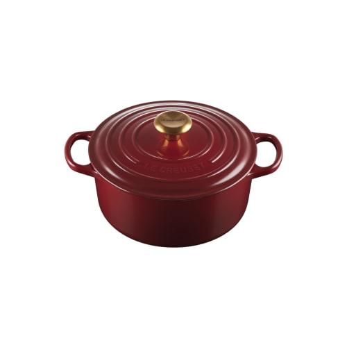 

Le Creuset Signature Cocotte Ronde, 24 cm, Rhone, Cast Iron Enamel Pot, Gas, Induction, Oven, and Dishwasher Safe [Official Japanese Product]