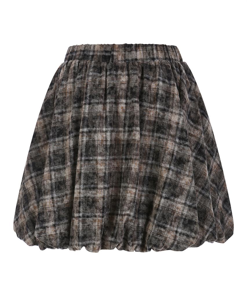 Lara Fox Check Balloon Skirt Bq4Ws002