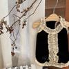 Pet Spring Cute Lace Strap T-shirt Teddy Yorkshire Tank Top Dog Clothes for Small Dogs Puppy Clothes