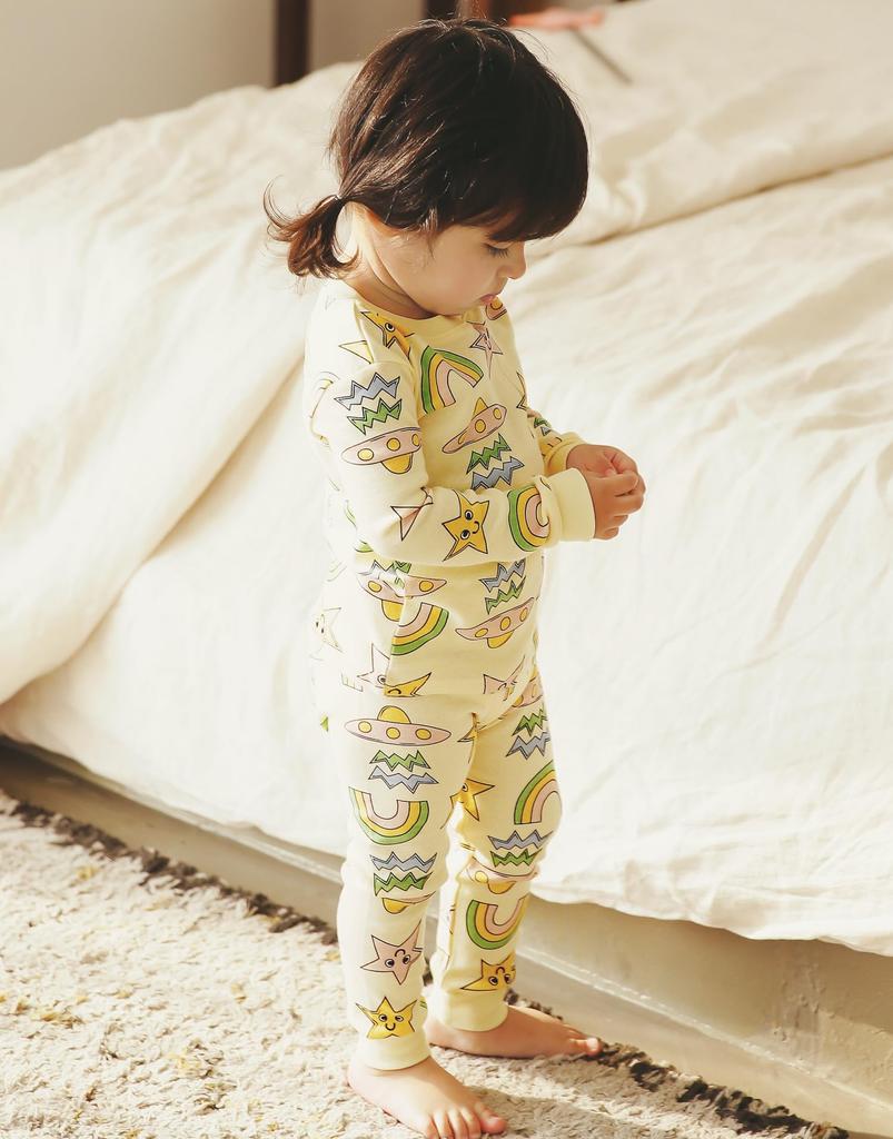 Vaenait Baby Animal Character Pajama Long Happy Size XL Kids' Set, 100% Cotton, Sleeve, Day,