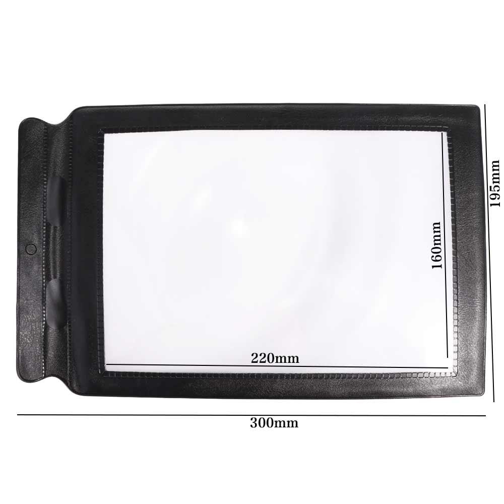 A4 Lenses Magnifying Glass 3X Loupe Science Tool Large Sheet Magnifier  Reading Newspaper