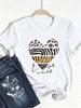 Tee Basic Clothing Women Clothes Print T Shirt Leopard Love Heart Trend Cute Summer Top Fashion Short Sleeve Graphic Tshirt