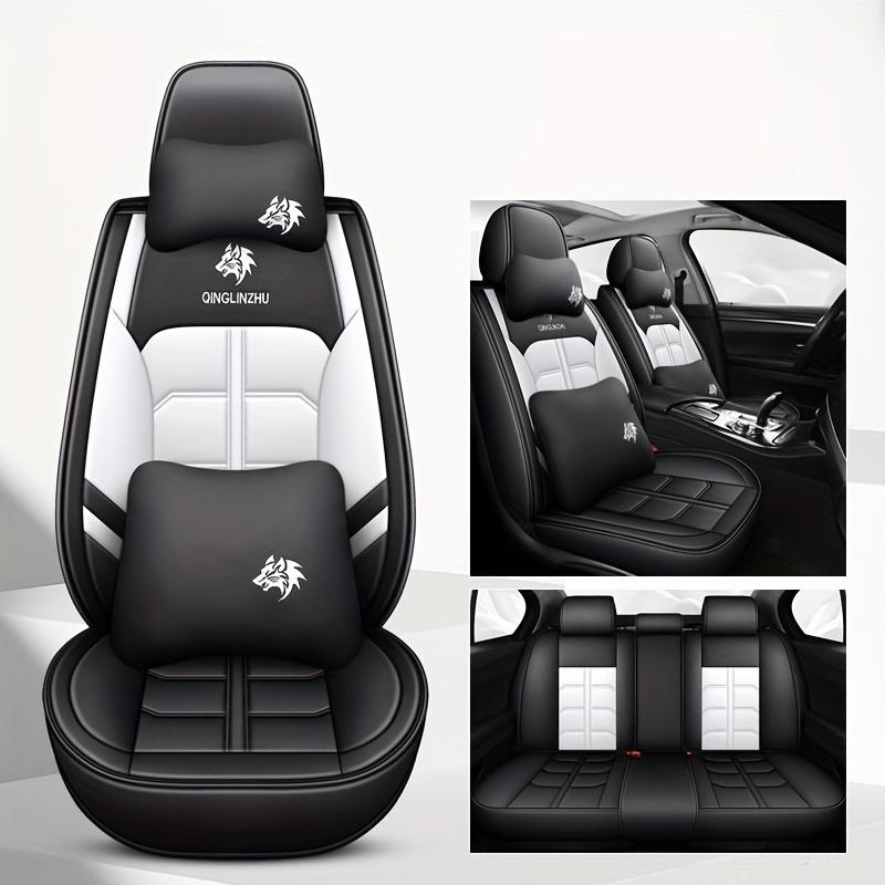 

Чехол на автомобильное сиденье на 5 мест, водонепроницаемый полный комплект подушек для автомобильных сидений для внедорожников, чехол для автомобильного сиденья из искусственной кожи, универсальный чехол для автомобильного сиденья, полный комплект, совме