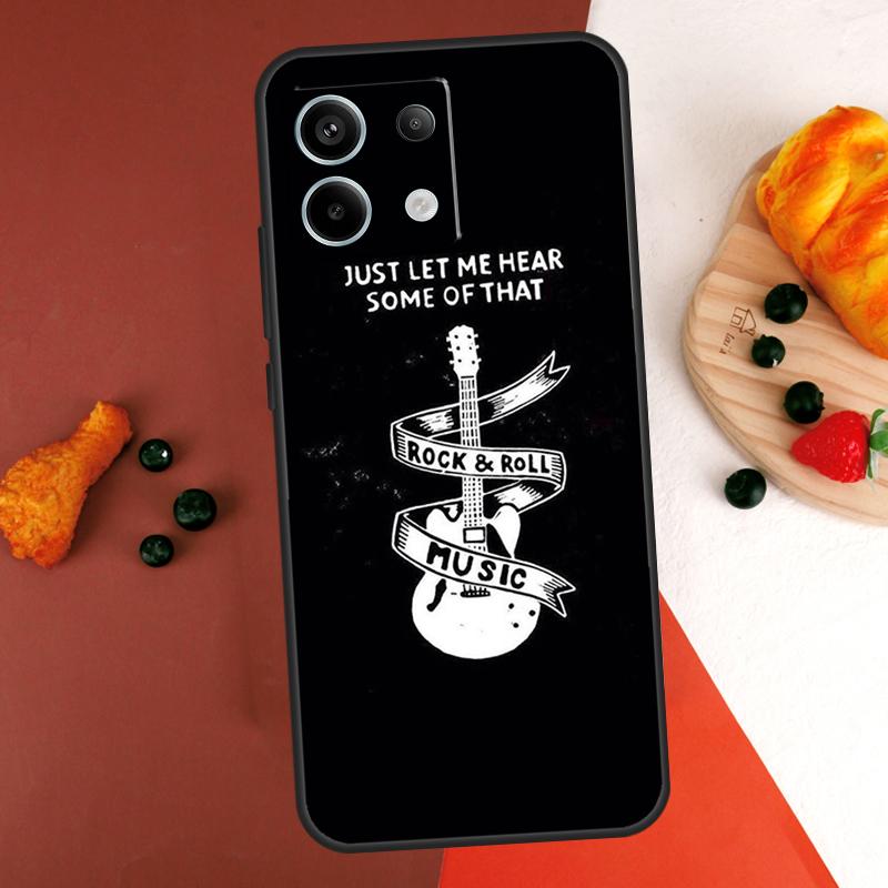 Rock Roll Skull Case For Xiaomi Redmi Note 14 13 Pro 9 10 11 12 Pro 10S 11S 12S Redmi 13C 10C 12C 14C Coque