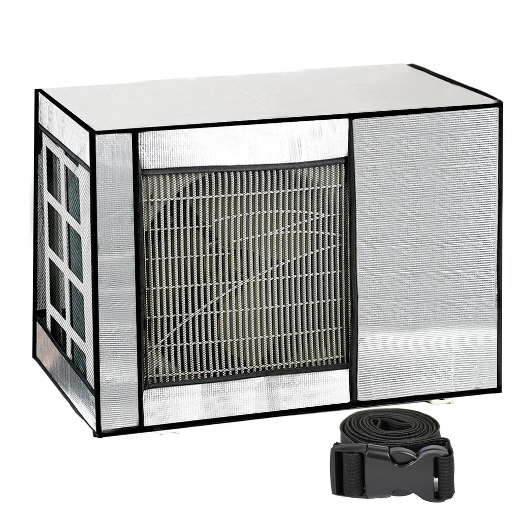 Leechatwin Air Conditioner Outdoor Unit Outdoor Unit Protective Aluminum Foil Material with Fixing Protects the Outdoor Unit from and Prevents Energy