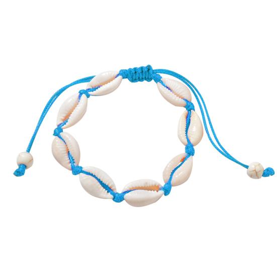 Damska bransoletka na drutach z muszli zroszony łańcuszek bransoletka biżuteria akcesoria