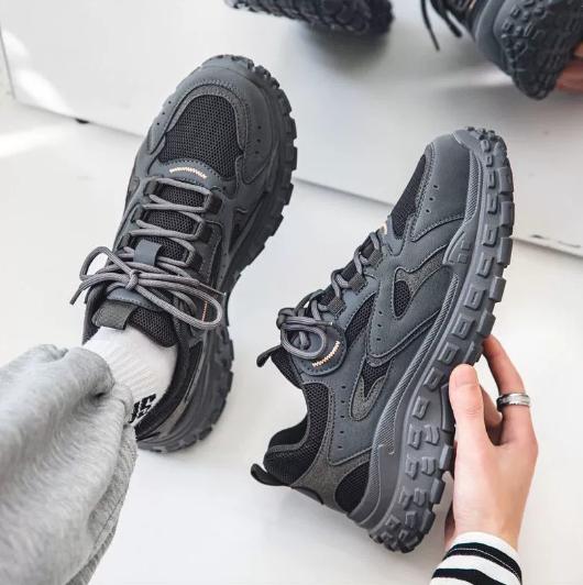 

Spring autumn new breathable mesh shoes men, anti-slip wear-resistant sports shoes work on construction sites M385 39 сірий