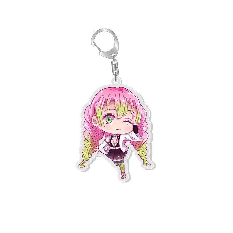 Demon Slayer Double-Sided Acrylic Keychain: Tanjiro, Nezuko, Zenitsu, Shinobu, Giyu Pendant
