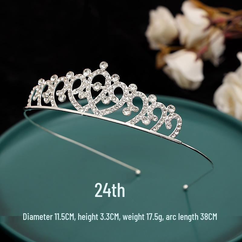 Serre-tête Couronne de Princesse à Strass pour Enfants - Mignon Style Peigne Chat Lapin Incrusté de Diamants pour Filles