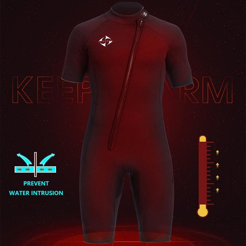 3MM Neopren Kurzarm Männer Shorty Neoprenanzug Dick Warm Halten Scuba Tauchen Anzug Surfen Quallen Schnorcheln Bademode