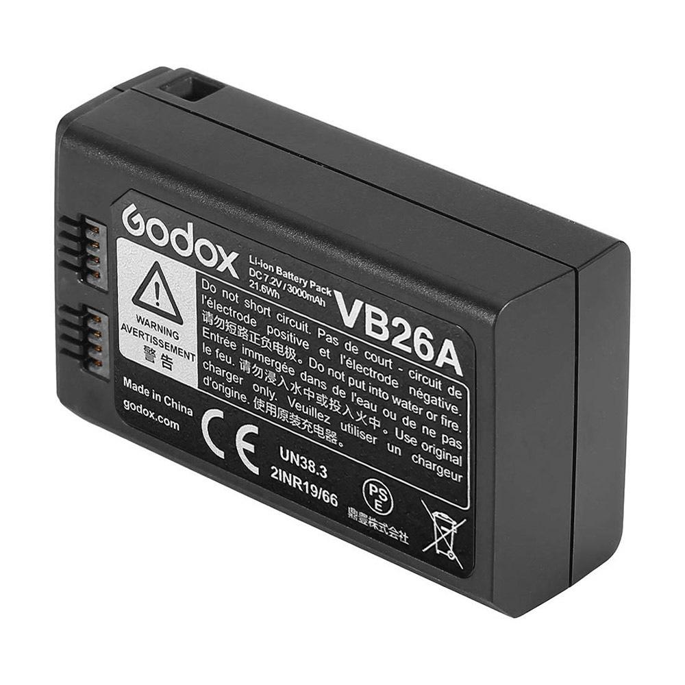 Godox VB26 Li-ion Battery DC 7.2V 2600mAh 18.72Wh Replacement Battery for Godox V1S V1C V1N V1F V1O