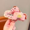 Grid Cartoon Hair Clip Large Plush Edge Clip Creative Horse Hairpins  2026 New Year