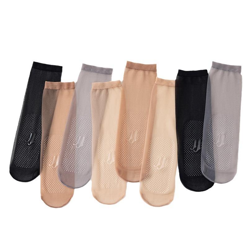 10 Pairs of Women's Summer Thin Anti Hook Thread Anti Slip Toe Transparent Wear Resistant Invisible Crystal Stockings